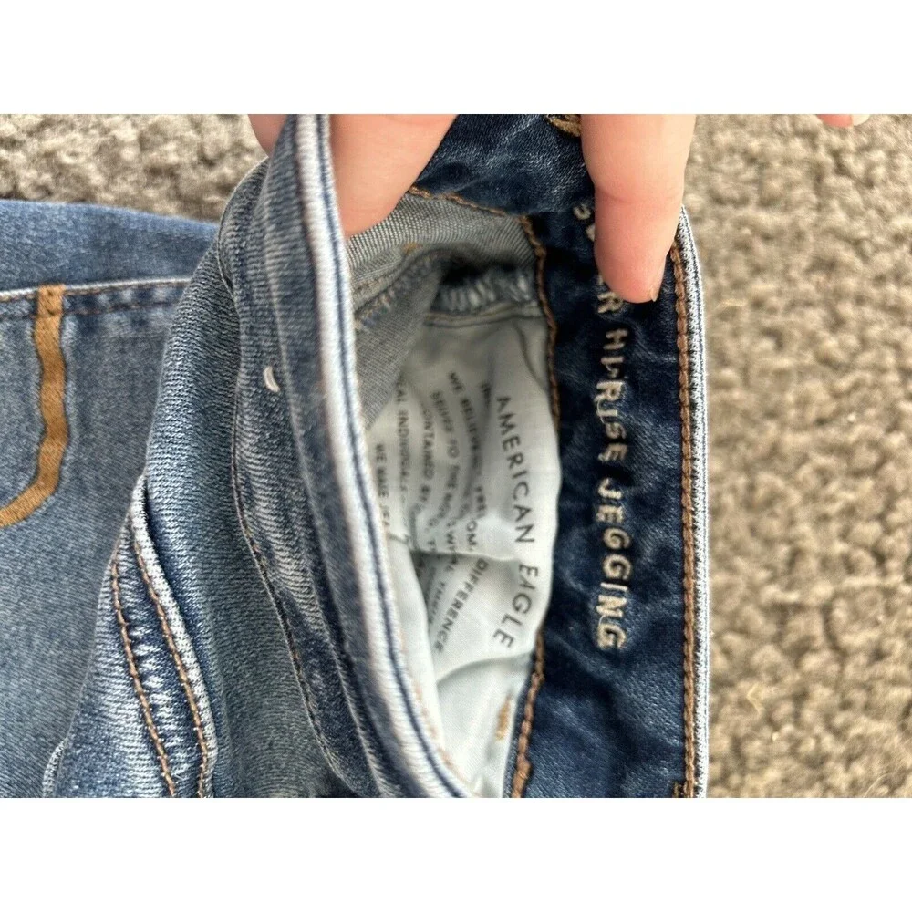 American Eagle AEO Distressed  Size 6 Mom Jean Jeggings - Picture 10 of 12